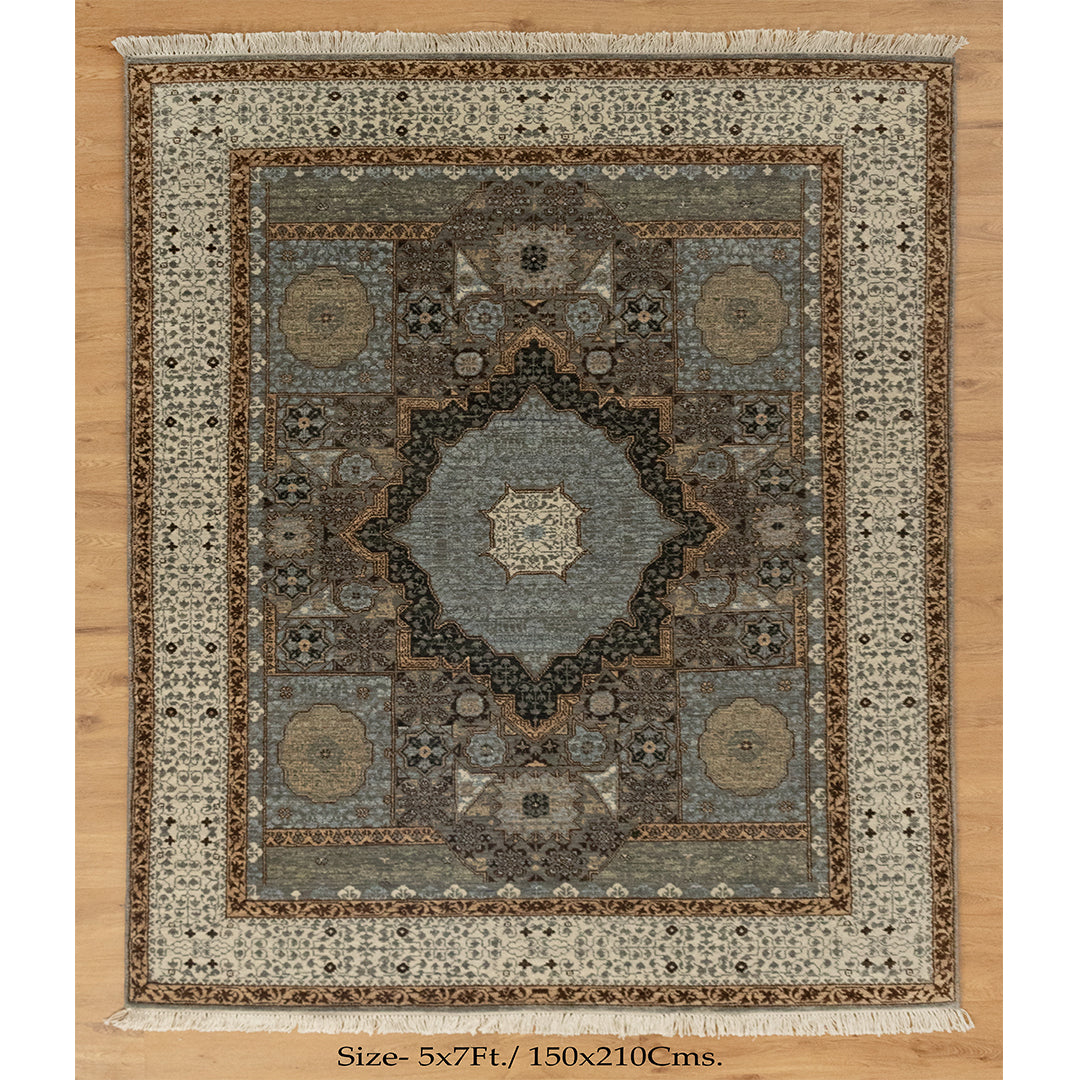 5x7 Zarcharack Traditional Mamluk Hand Knotted Rug | Buy Cheap Rugs Online UK | Shritija Rugs